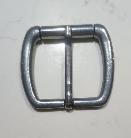Square Silver Buckle with a Roller
